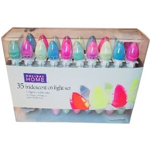 HOLIDAY HOME MULTICOLOR COLOR  36.9 Length C6 Iridescent 35 LIGHTS SET NEW